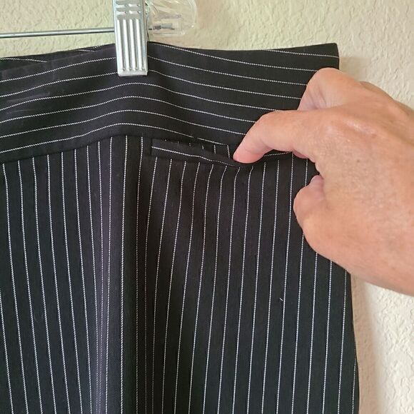 The Limited Straight Pants 24W‎ Career Striped Black White Stretch Dressy 90s - Picture 3 of 9